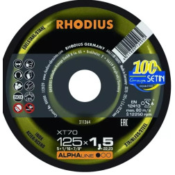 Metalo pjovimo diskas XT70 125x1,5x22 mm. X-LOCK