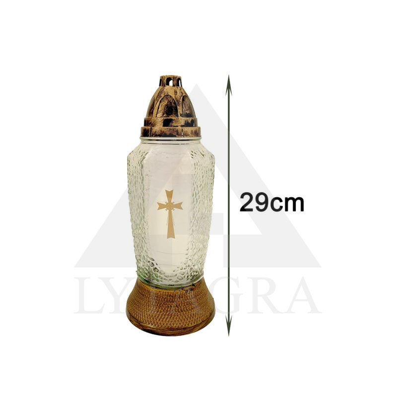 Žvakė stikliniame indelyje su įdėklu