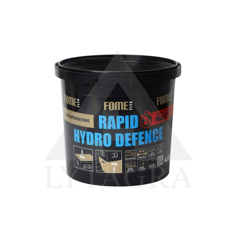Bituminė mastika FOME FLEX Rapid Hydro Defence Mastic 4,5 kg