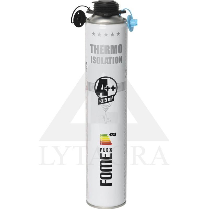 Purškiama termoizoliacinė puta FOME FLEX A++Thermo Insulation 850 ml.