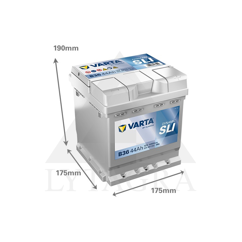 Akumuliatorius Varta B36 12V / 44Ah / 420A / R+