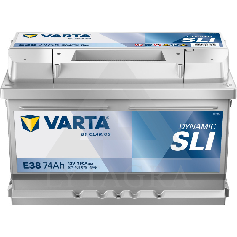Akumuliatorius Varta E38 12V / 74Ah / 750A / R+