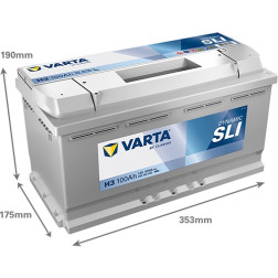Akumuliatorius Varta H3 12V / 100Ah / 830A / R+