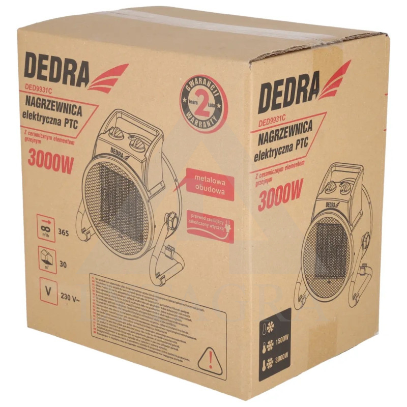 Elektrinis šildytuvas 3000W / Dedra DED9931C