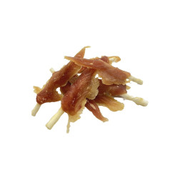 BUBU PETS Skanėstai šunims minkštos vištienos krūtinėlės ant džiovintos odos lazdelių   500 g