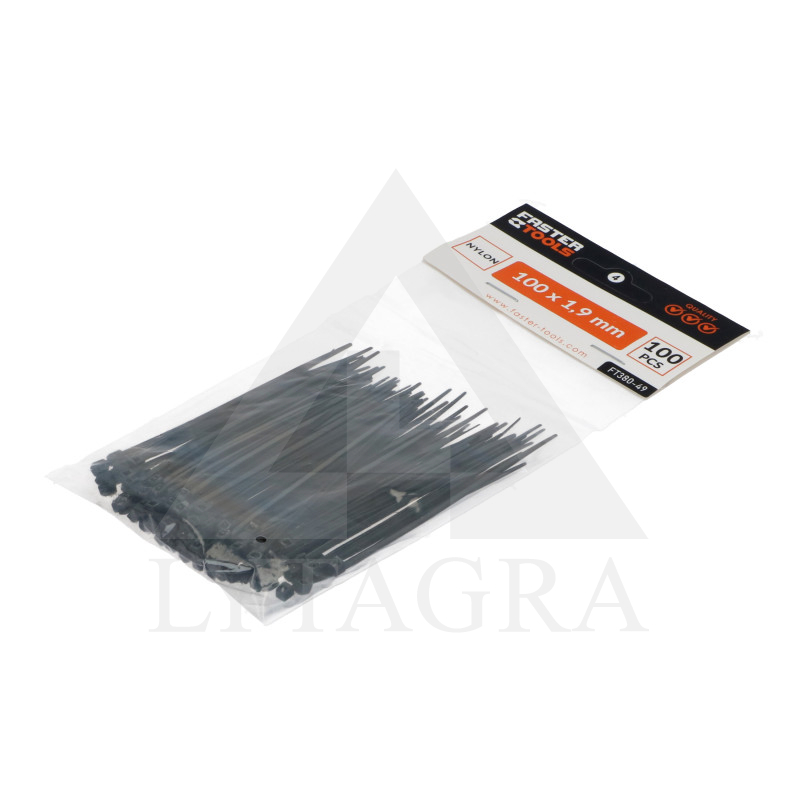 Sąvaržos laidams 100x1.9 mm 100vnt.  / FASTER TOOLS FT380-49