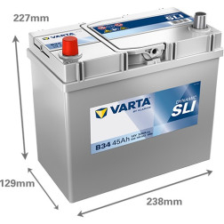 Akumuliatorius Varta B34 12V / 45Ah / 330A / R+