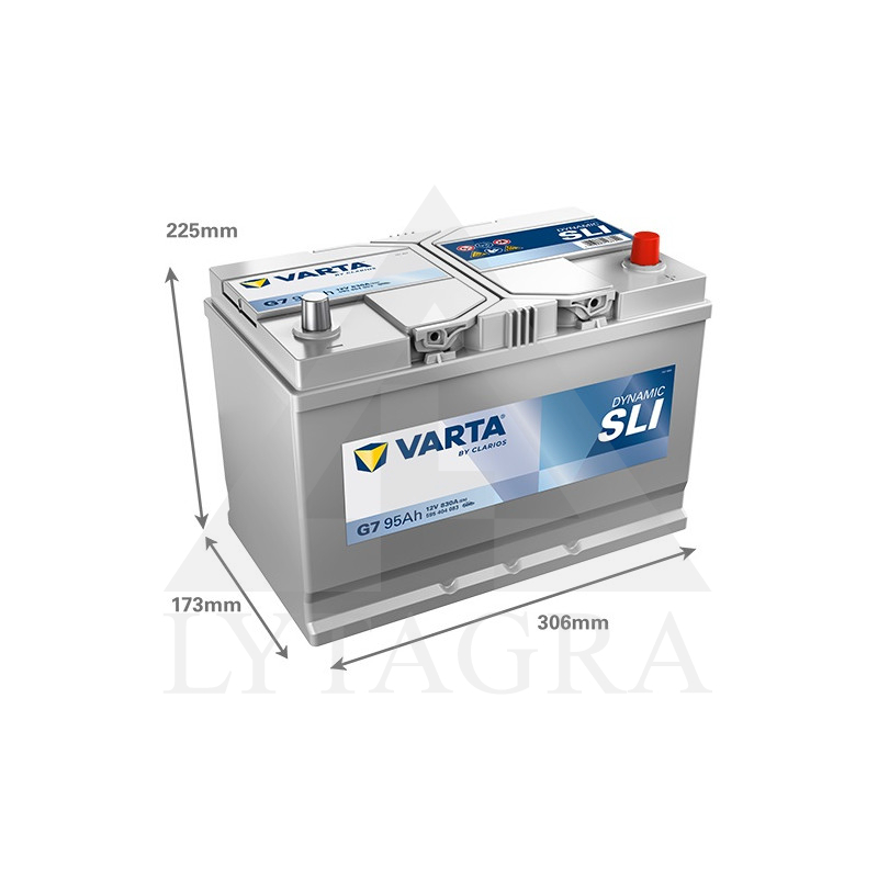 Akumuliatorius Varta G7 12V / 95Ah / 830A / R+