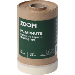 Apsauginis dažymo popierius su lipnia juostele, 18cm x 20m, ZOOM