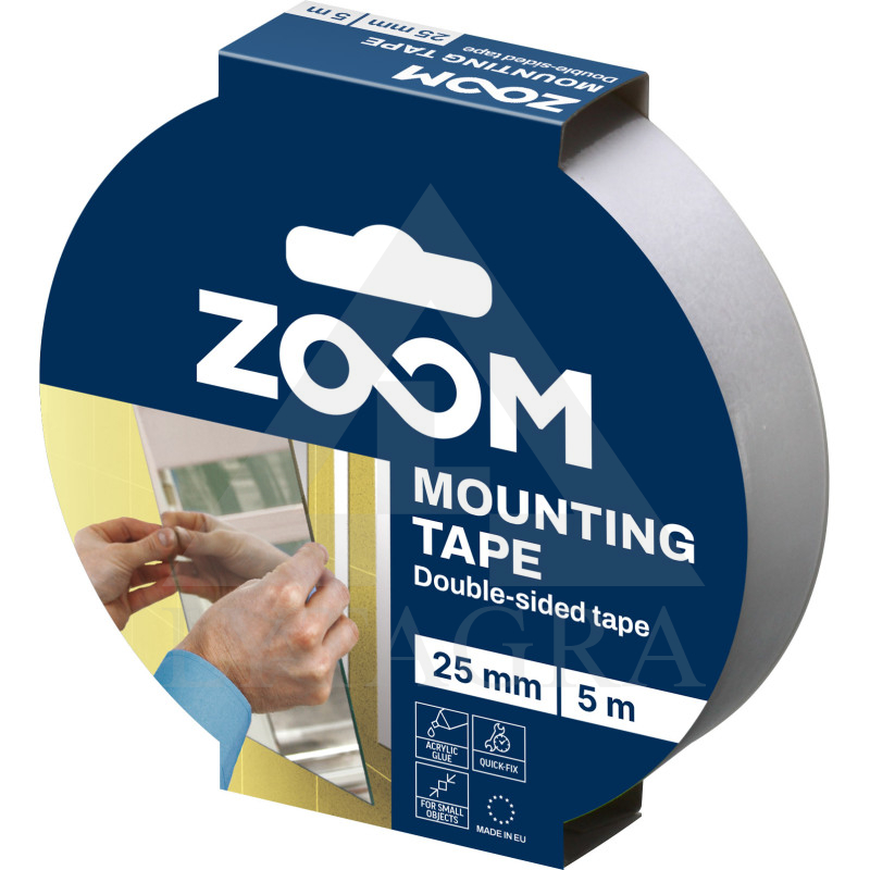 Dvipusė juostelė montavimui, 25mm x 5m, ZOOM