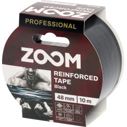 Profesionali armuota juostelė, 48 mm x 10 m, Juoda, ZOOM