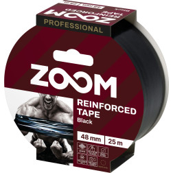 Profesionali armuota juostelė, 48 mm x 25 m, Juoda, ZOOM