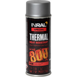 INRAL THERMAL, aliumin. RAL9006, dažai aerozoliniai atsparūs karščiui
