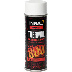 INRAL THERMAL, balti RAL9003, dažai aerozoliniai atsparūs karščiui