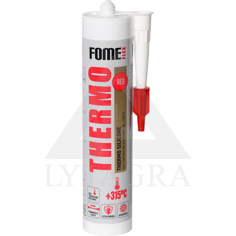 Silikonas aukštatemper. raudonas, 315C, Thermo Fome Flex