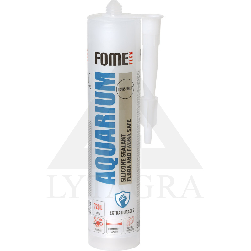 Silikonas akvariuminis skaidrus, Aquarium Fome Flex