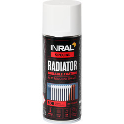 Aerozoliniai dažai radiatoriams INRAL RADIATOR balta 400 ml.