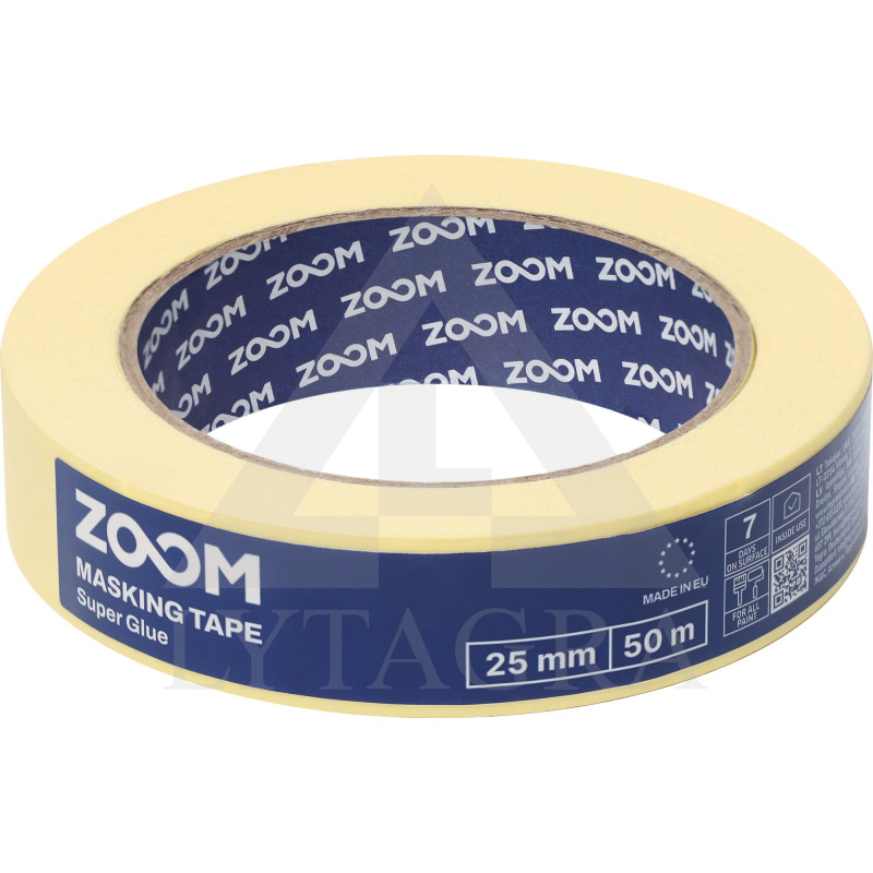 Dažymo juostelė 25mmx50m, gelt. ZOOM "Super glue"