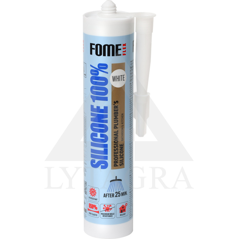 0142046 SILIKON.SANITAR.HERMETIKAS BALTAS FOME