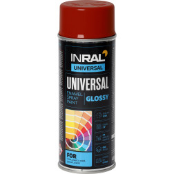 Dažai aerozoliniai INRAL UNIVERSAL RAL3000, Ugnies raudona, blizgi, 400 ml (44)