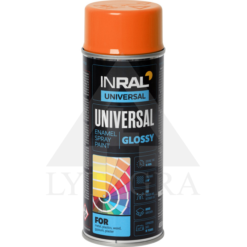 Aerozoliniai dažai INRAL UNIVERSAL oranžiniai RAL2004 400 ml. (13)