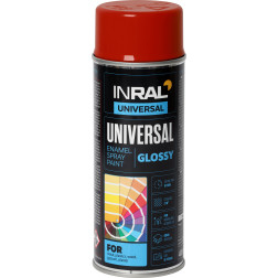 Aerozoliniai dažai INRAL UNIVERSAL raudoni RAL3002 400 ml. (24)