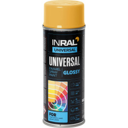 Aerozoliniai dažai INRAL UNIVERSAL geltonai melioniniai RAL1028 400 ml. (38)