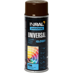 (15) INRAL UNIVERSAL, šokoladiniai RAL8017, dažai aerozoliniai 400 ml.