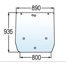 Galinis stiklas 08 040 B83065