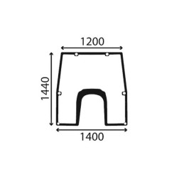 Priekinis stiklas John Deere 09 031
