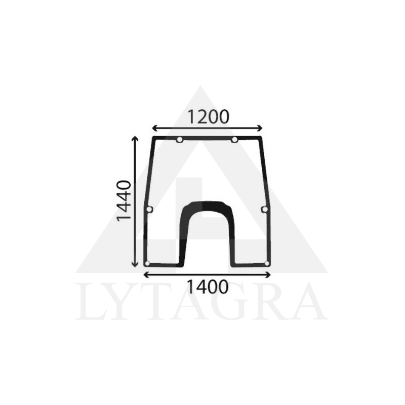 Priekinis stiklas John Deere 09 031