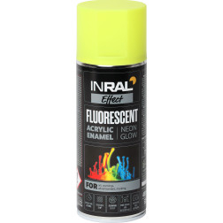 Aerozoliniai dekoratyviniai dažai INRAL FLOROSENT geltoni 400 ml.