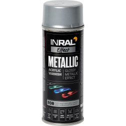 Aerozoliniai dažai INRAL METALLIC sidabras 400 ml.