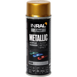 Akrilinis lakas INRAL METALLIC aukso metalo blizgūs 400 ml.