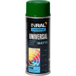 Aerozoliniai universalūs dažai INRAL UNIVERSAL samanų žalia RAL6005 pusiau matinė 400 ml. 2676054