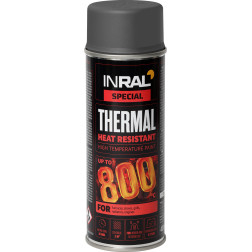 Aerozoliniai dažai INRAL THERMAL atsparūs karščiui pilka RAL 7016  400 ml.