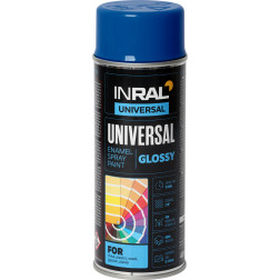 Aerozoliniai universalūs dažai INRAL UNIVERSAL mėlyna RAL5010 400 ml.