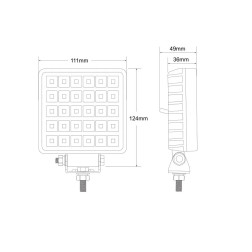 LED darbinis žibintas 12/24v 30w