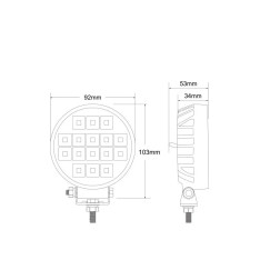 LED darbinis žibintas 12/24v 16w
