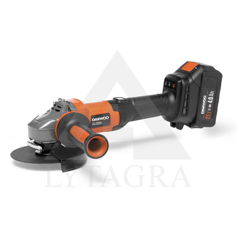 Akumuliatorinis kampinis šlifuoklis DAEWOO DAG 2521Li SET 21V