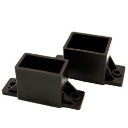 Plastikinis laikiklis tvoralenčių skersiniui 30 x 40mm ruda