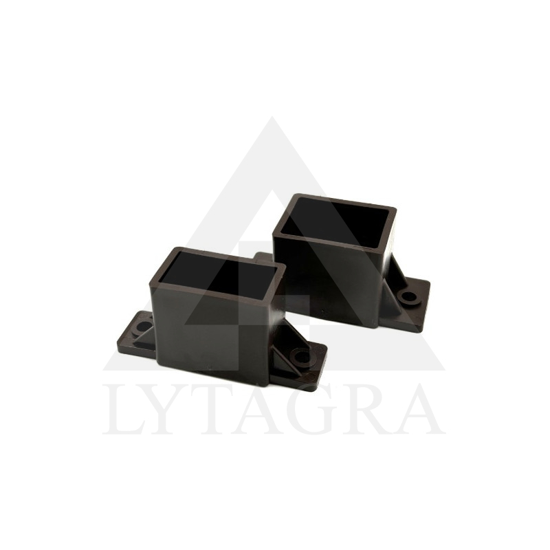 Plastikinis laikiklis tvoralenčių skersiniui 30 x 40mm ruda