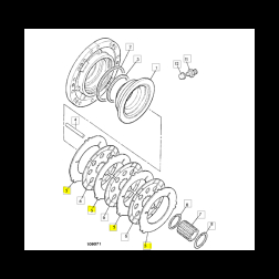Tarpinis stabdžių diskas 458/20285 222x140x3,7mm JCB