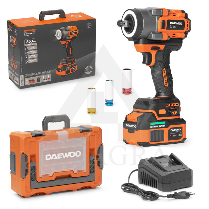 Akumuliatorinis veržliasukis 1/2" Daewoo DAX 6021Li SET