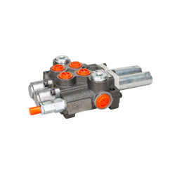 Kryptinis trosinio valdymo dviejų sekcijų hidraulikos valdymo vožtuvas 02P40A1A1-GV1