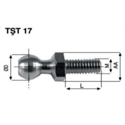 Dujinio amortizatoriaus antgalis TST 17