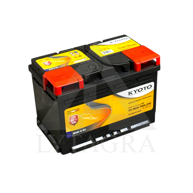 Akumuliatorius KYOTO 12V 80Ah 750A