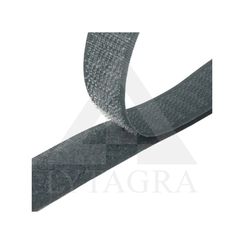 Kontaktinė juosta 25mm šiurkšti pilka