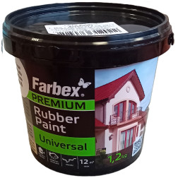 Dažai FARBEX FARBA GUMOVA vyšnia RAL3005 1,2 kg.