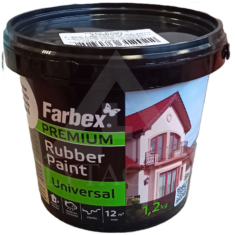 Dažai FARBEX FARBA GUMOVA raudonai rudi RAL3009, 1.2 kg